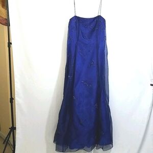 Niki Livas Cobalt Blue Gown 16